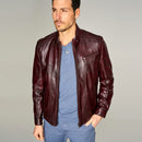 New Hugo Men's Leather Jacket | Derimod