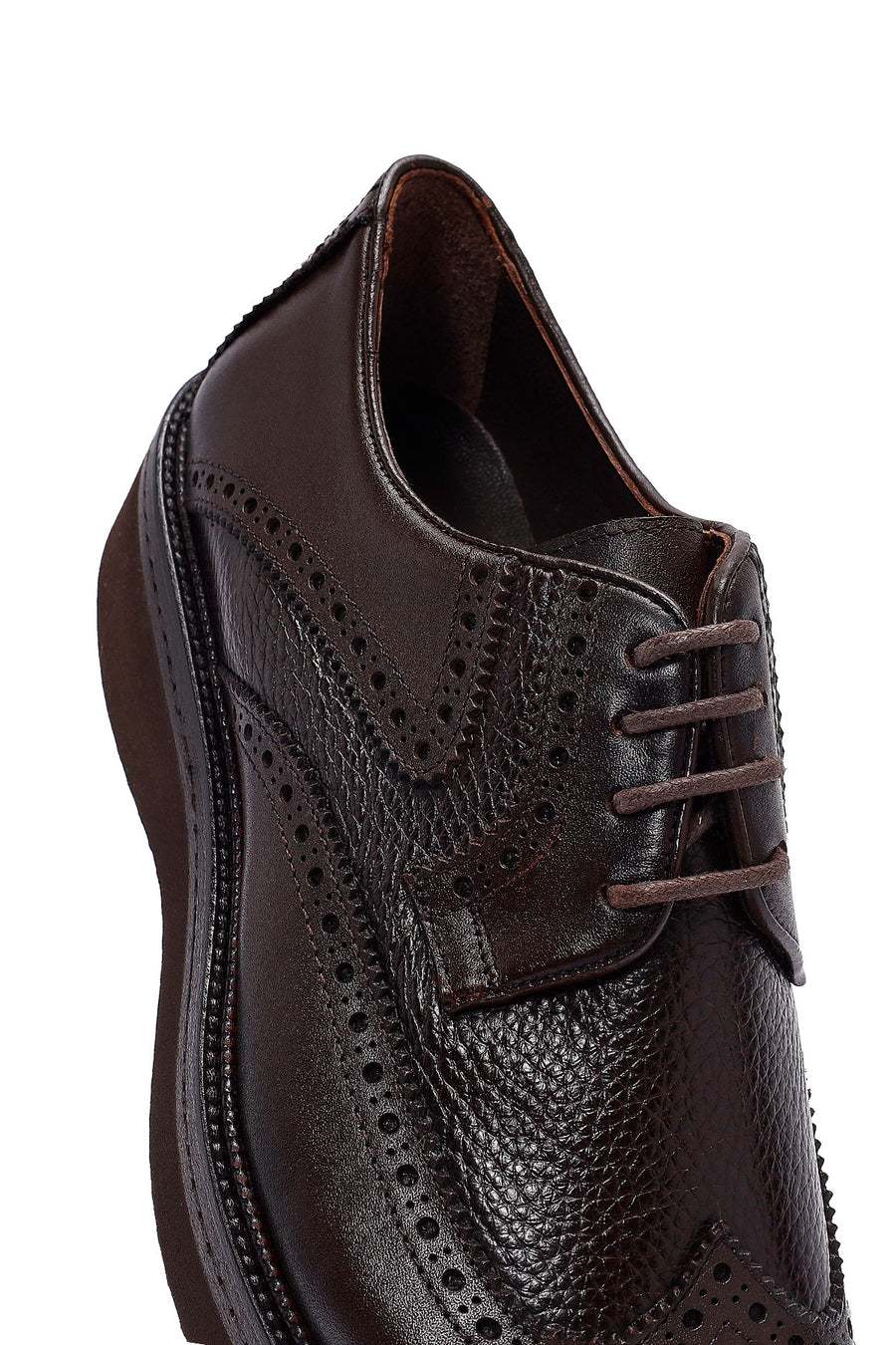 
Men's Brown Lace-Up Leather Casual Shoes
