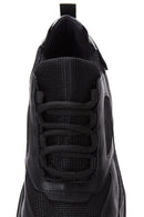 Women's Black Thick Sole Lace-Up Sneakers | Derimod