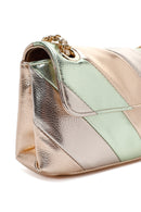 Women's Green Metallic Long Chain Strap Crossbody Bag | Derimod