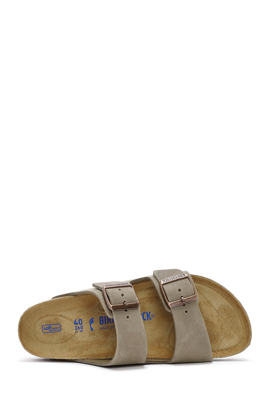 Birkenstock Men's Brown Arizona Double Buckle Leather Slippers
