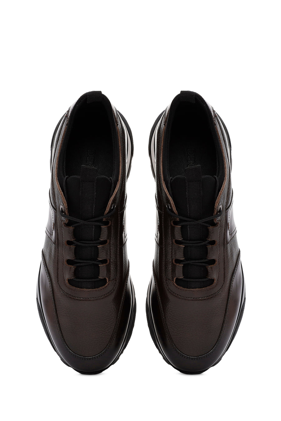 Men's Brown Lace-Up Leather Casual Sneaker