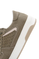 Men's Khaki Nubuck Leather Sneaker | Derimod