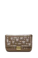 Women's Mink Long Strap Quilted Crossbody Bag | Derimod