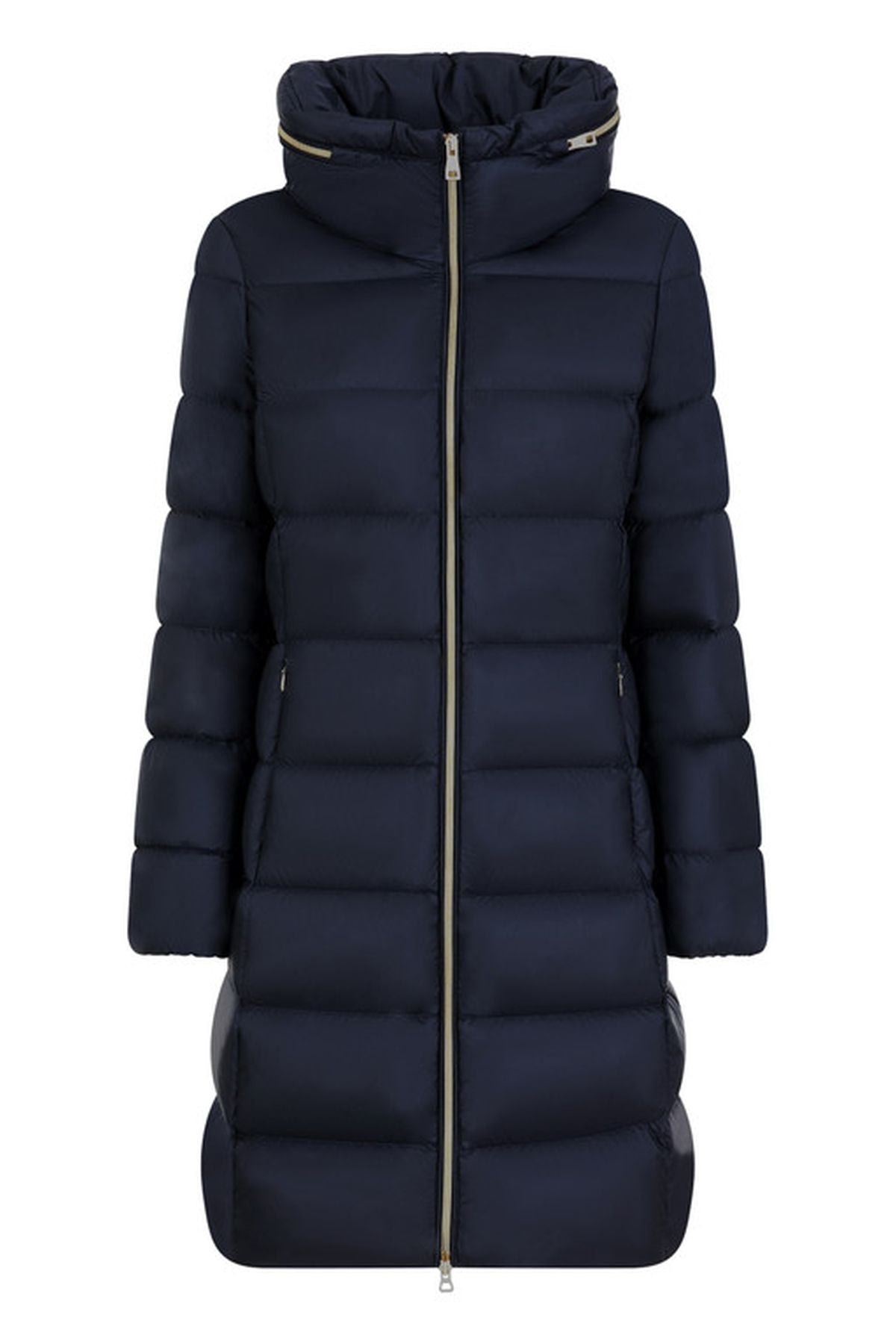 Geox Women's Navy Blue Charlene Slim Fit Hooded Long Coat W3626DT2562F1624 | Derimod