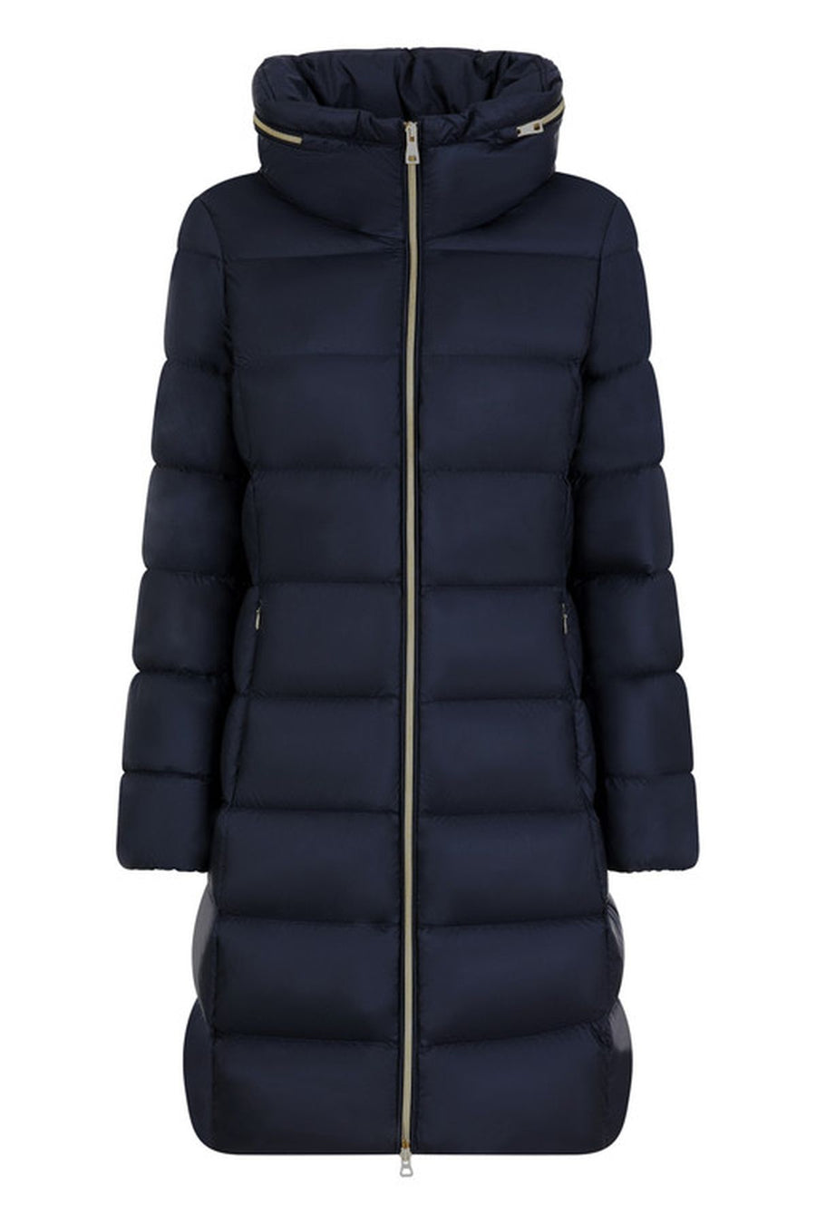 Geox Kadın Lacivert Charlene Slim Fit Kapüşonlu Uzun Mont W3626DT2562F1624 | Derimod