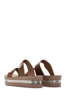 Women's Tan Thick Soled Slippers | Derimod