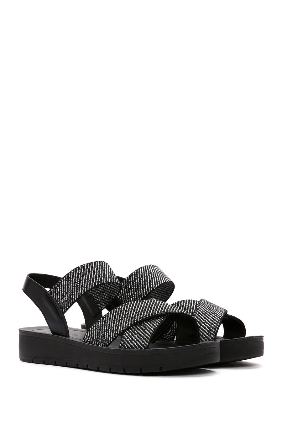 Women's Black Ankle Strap Sandals