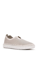 Women's Cream Leather Comfort Shoes | Derimod