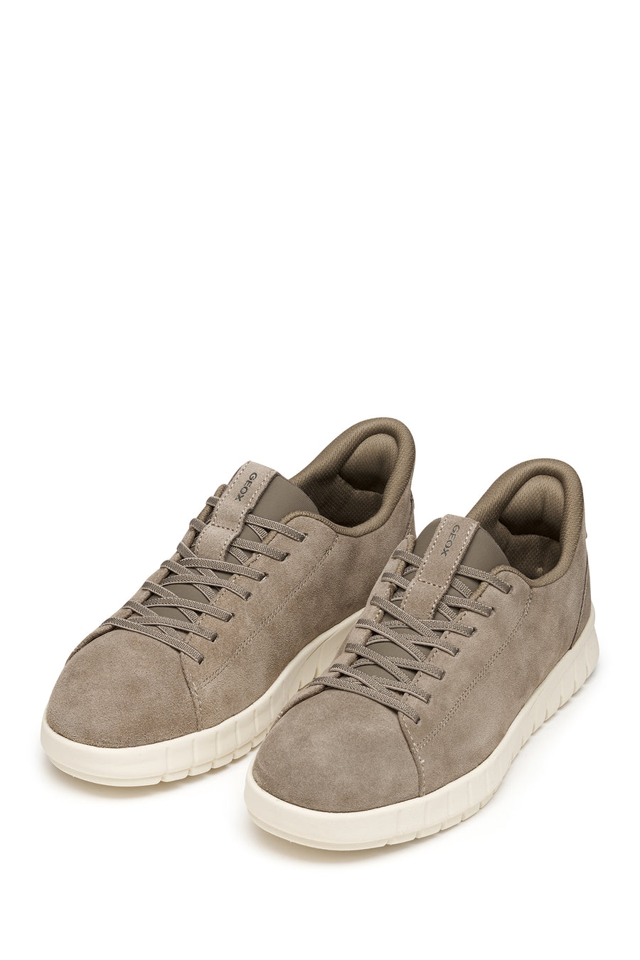 Geox Erkek Bej U Flextrıde Plus Bağcıklı Süet Deri Sneaker