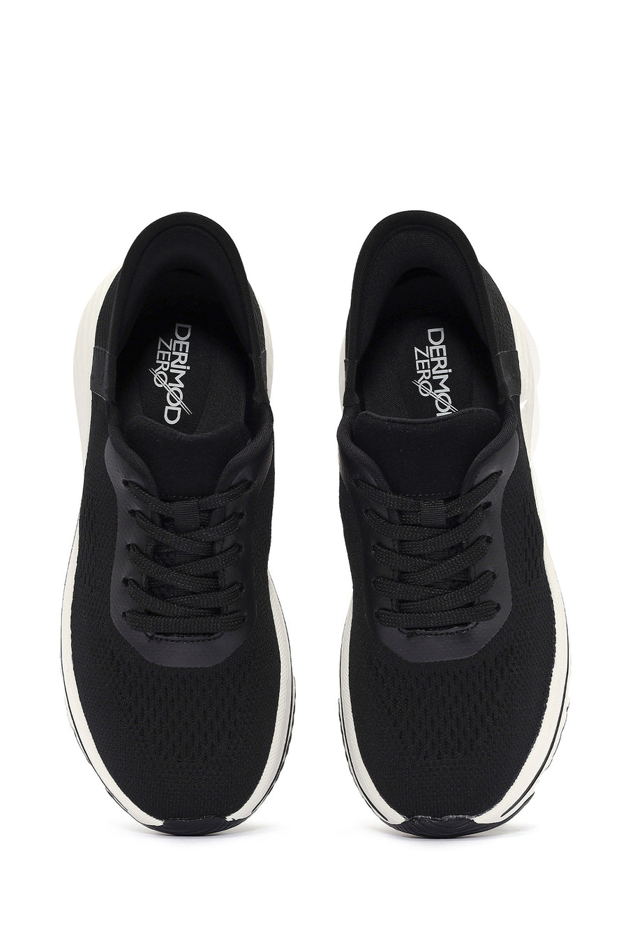 Derimod Zero Women's Black Lace-Up Thick Soled Sneaker