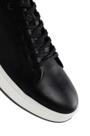 Men's Black Lace-up Leather Sneaker | Derimod