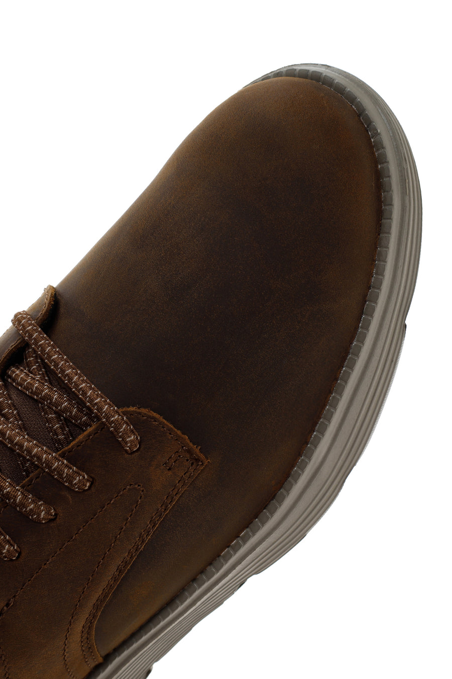 Skechers Erkek Kahverengi Garza Gervin Deri Sneaker