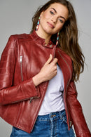 Bravo Women's Leather Jacket | Derimod