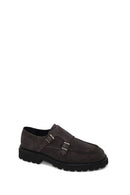 Male Fume Double-Buckle Thick-Soled Suede Casual Shoes | Derimod