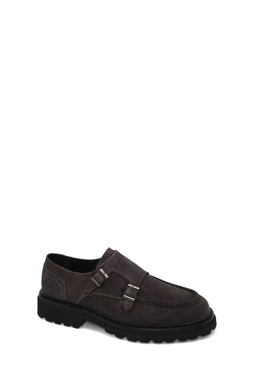Male Fume Double-Buckle Thick-Soled Suede Casual Shoes
