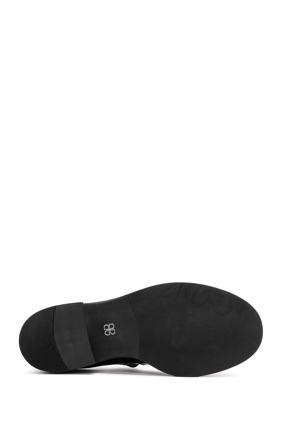 Women's Black Leather Strap Masculine Shoes