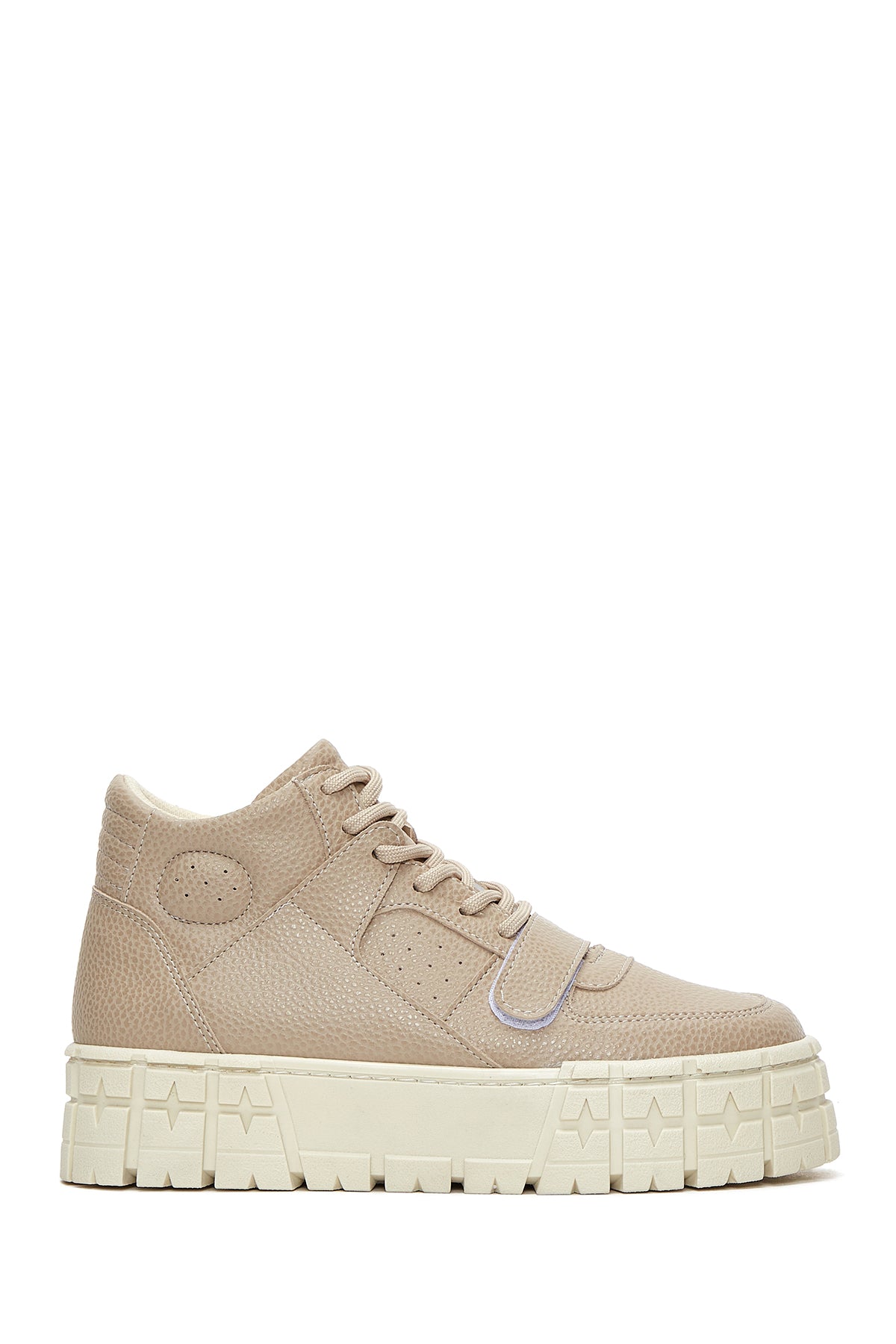 Women's Beige Thick Soled High Top Sneaker 22WFE2234FT | Derimod