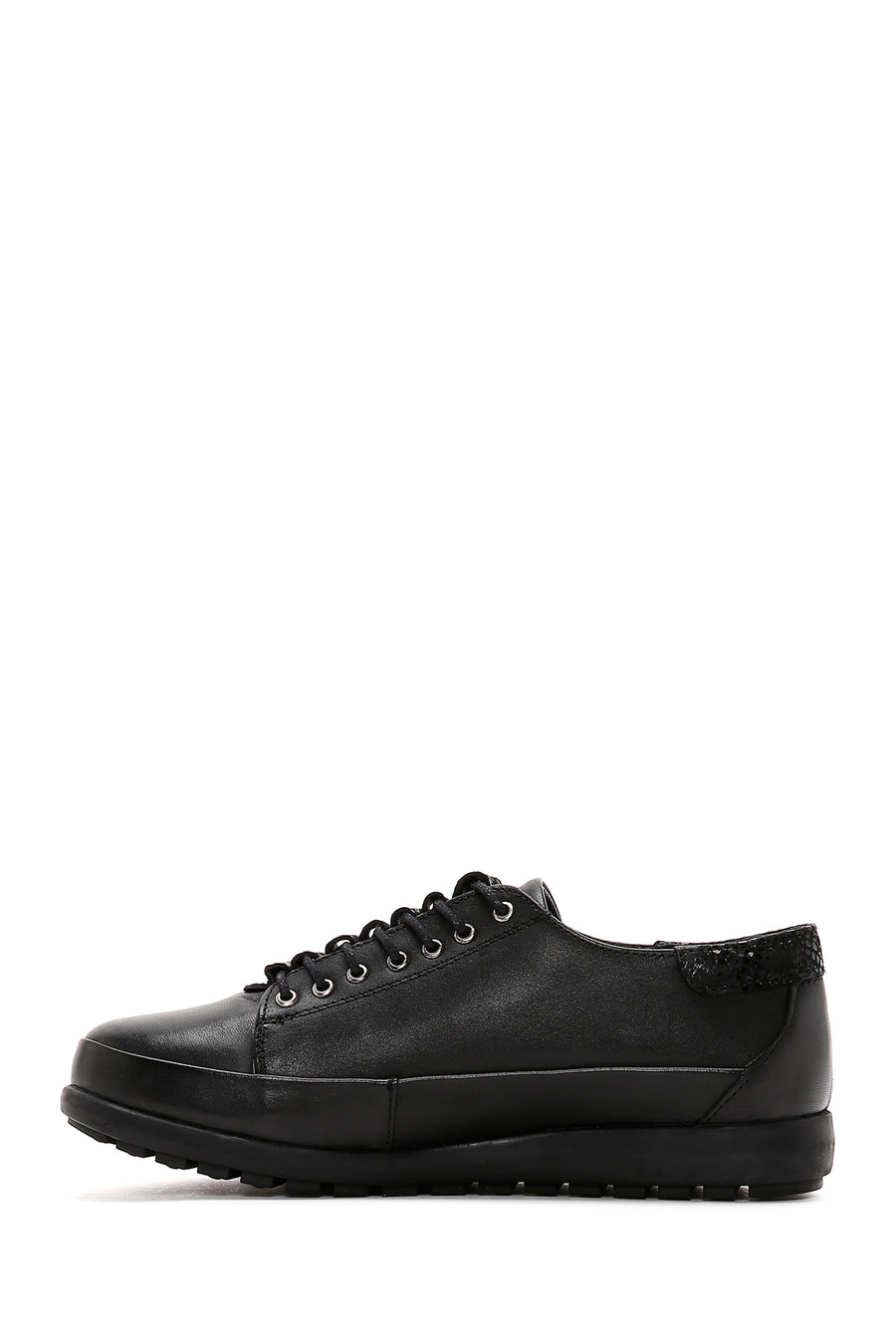 Kadın Siyah Deri Casual Sneaker