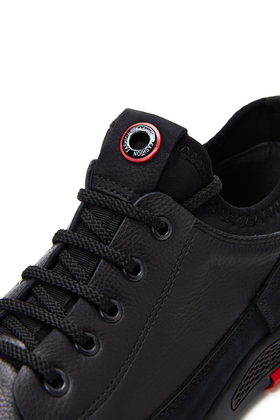 Erkek Siyah Deri Sneaker