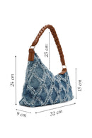 Women's Blue Jean Fabric Shoulder Bag | Derimod