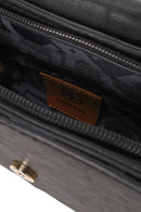 Woman Black Long-Strap Knit Crossbody Bag | Derimod