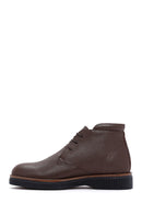 Men's Brown Leather Casual Boots | Derimod