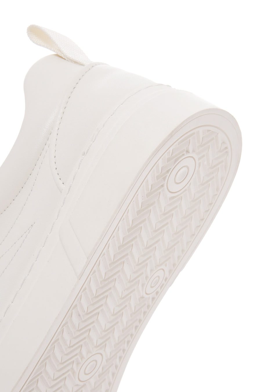 Male White Lace-Up Leather Sneaker