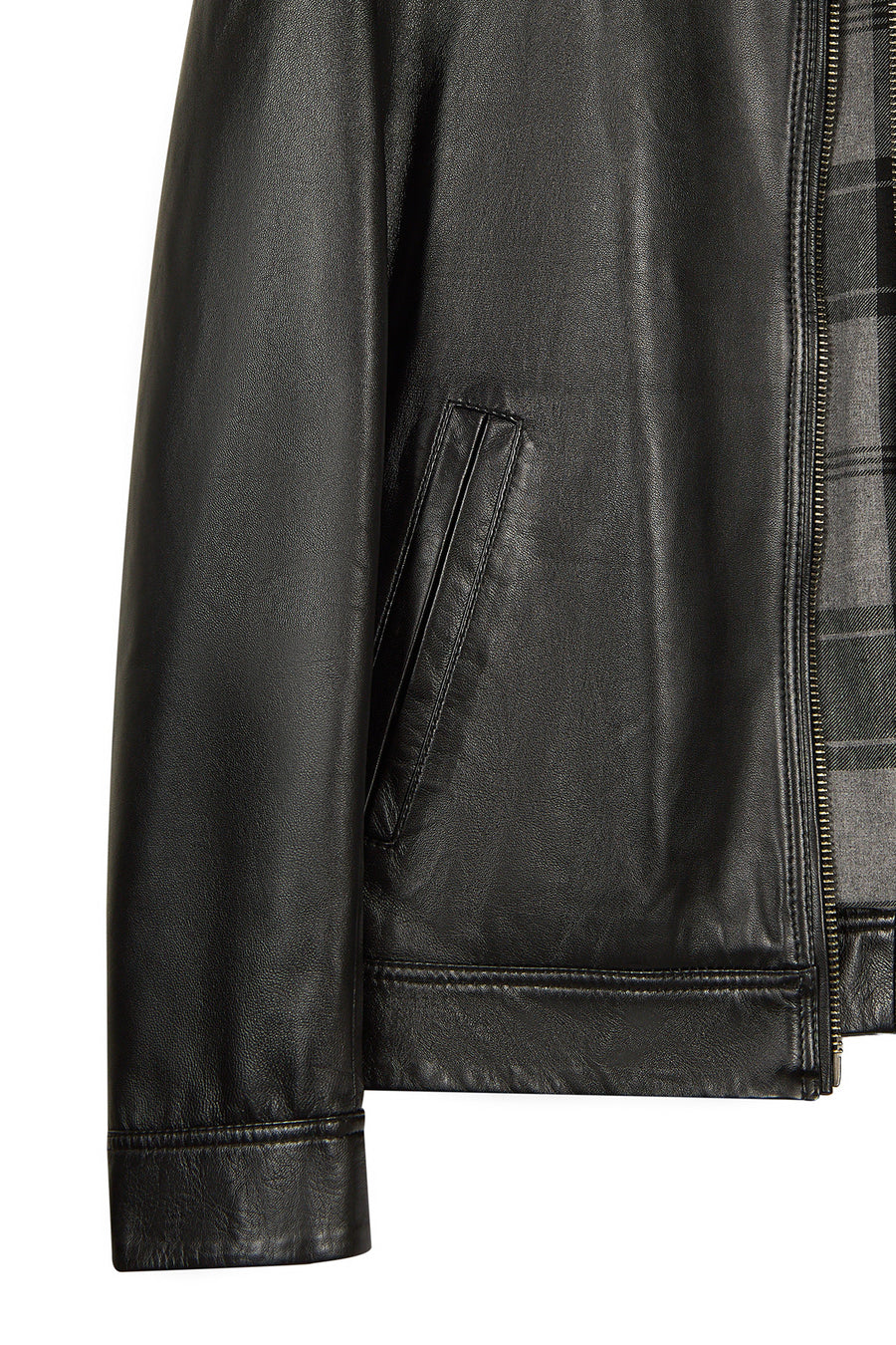 Nomad Male Black Oversize Leather Jacket