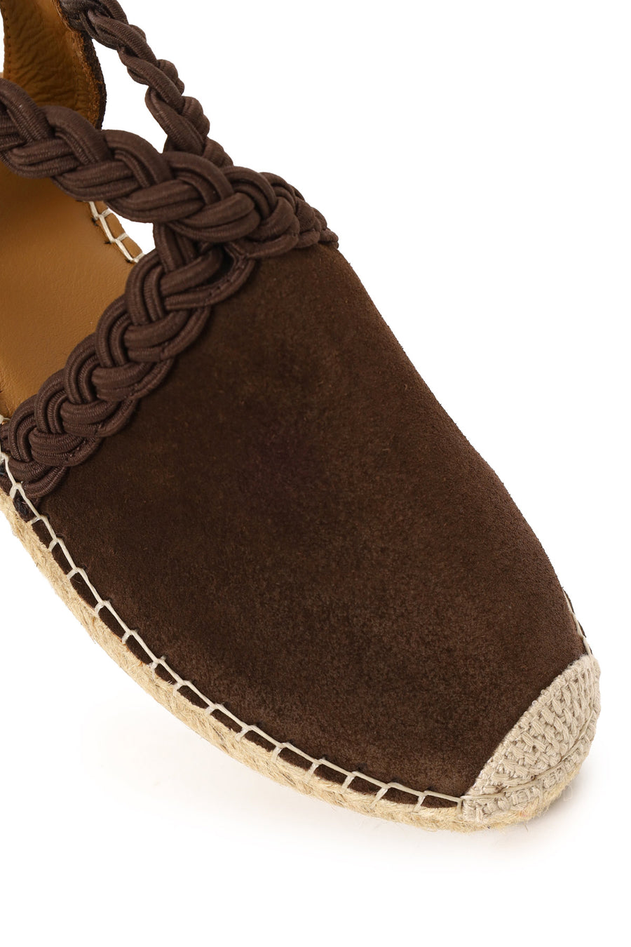 Women's Brown Suede Leather Espadrilles