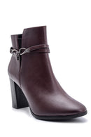 Women's Buckle Detailed Heeled Boots | Derimod