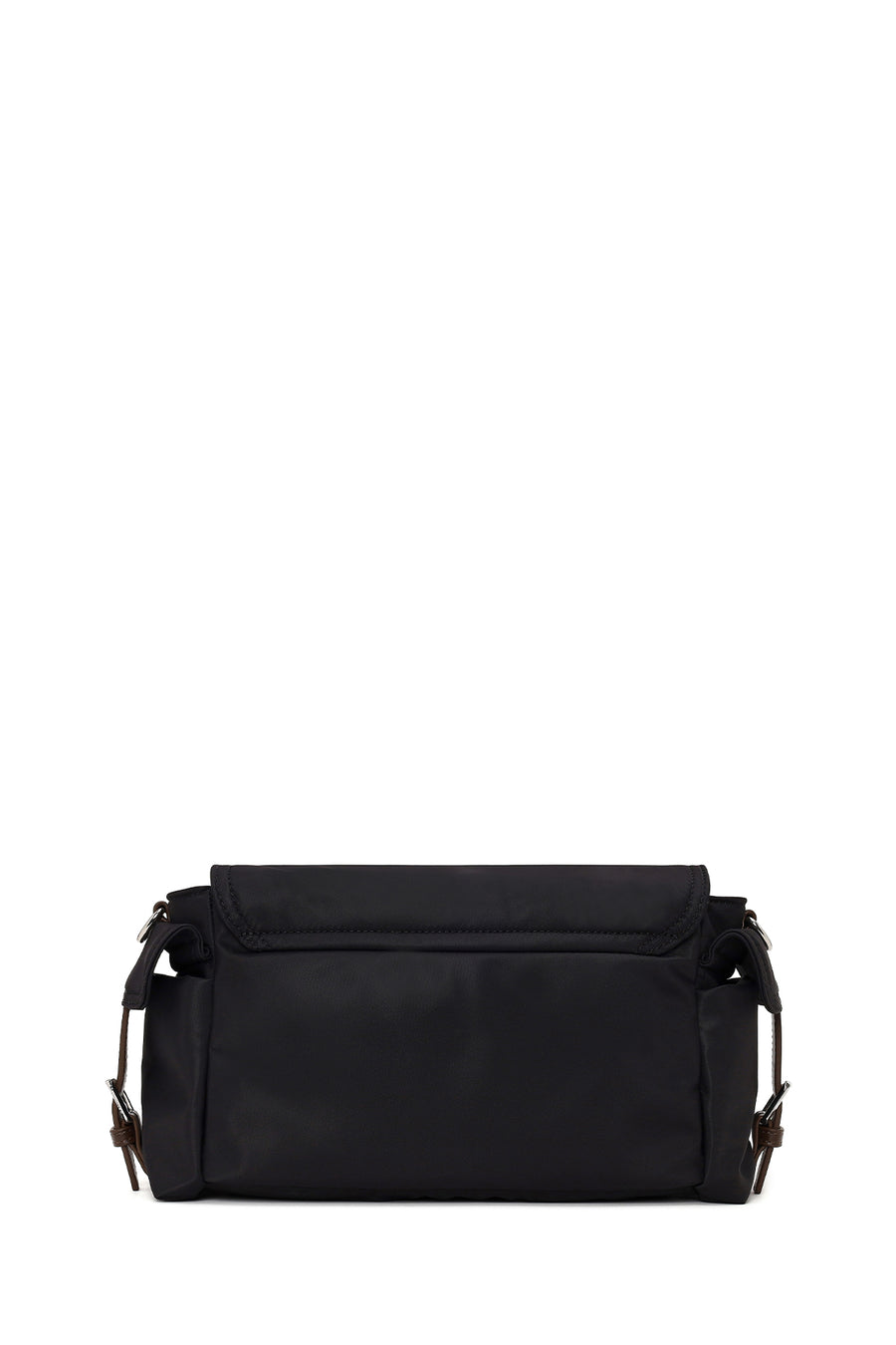 Woman Black Fabric Crossbody Bag