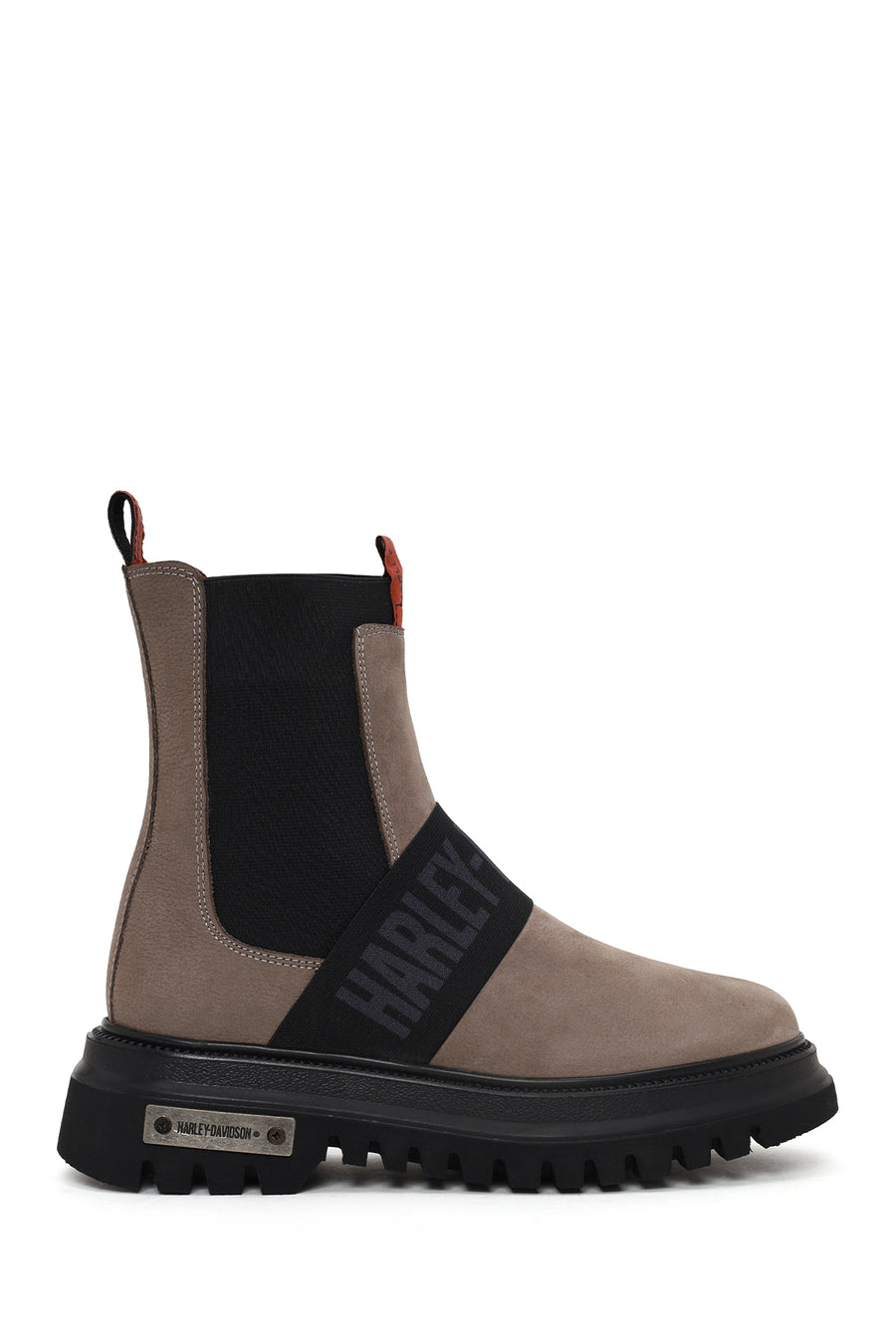 Harley Davidson Woman Mink Nefud Thick-Soled Leather Chelsea Boots 021Z100563 | Derimod
