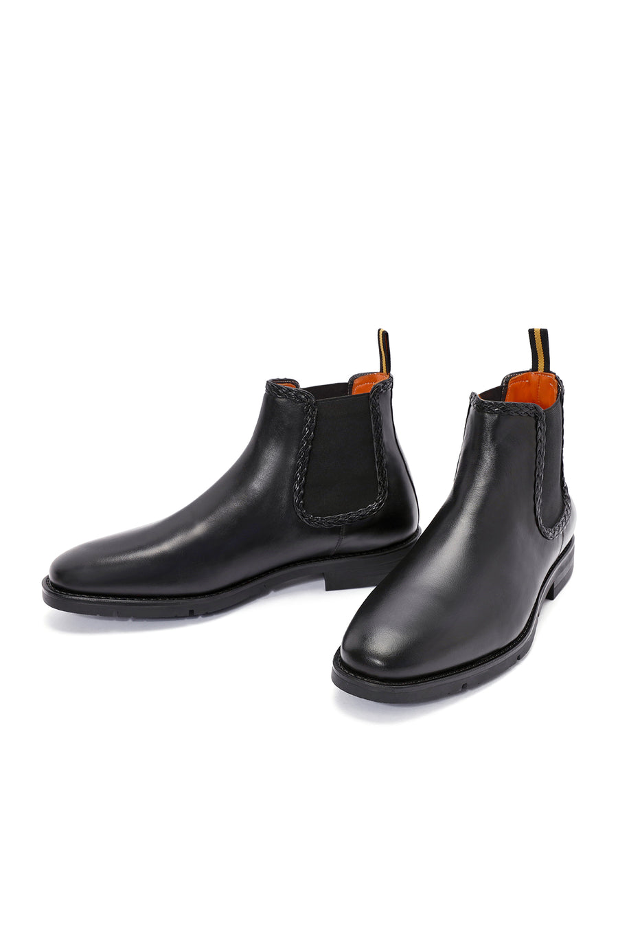 Men's Black Leather Chelsea Boots