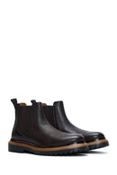 Men's Brown Leather Casual Chelsea Boots | Derimod