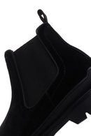 Men's Black Casual Chelsea Suede Leather Boots | Derimod