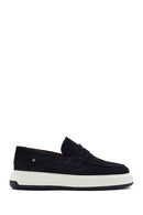 Erkek Lacivert Süet Deri Casual Loafer | Derimod