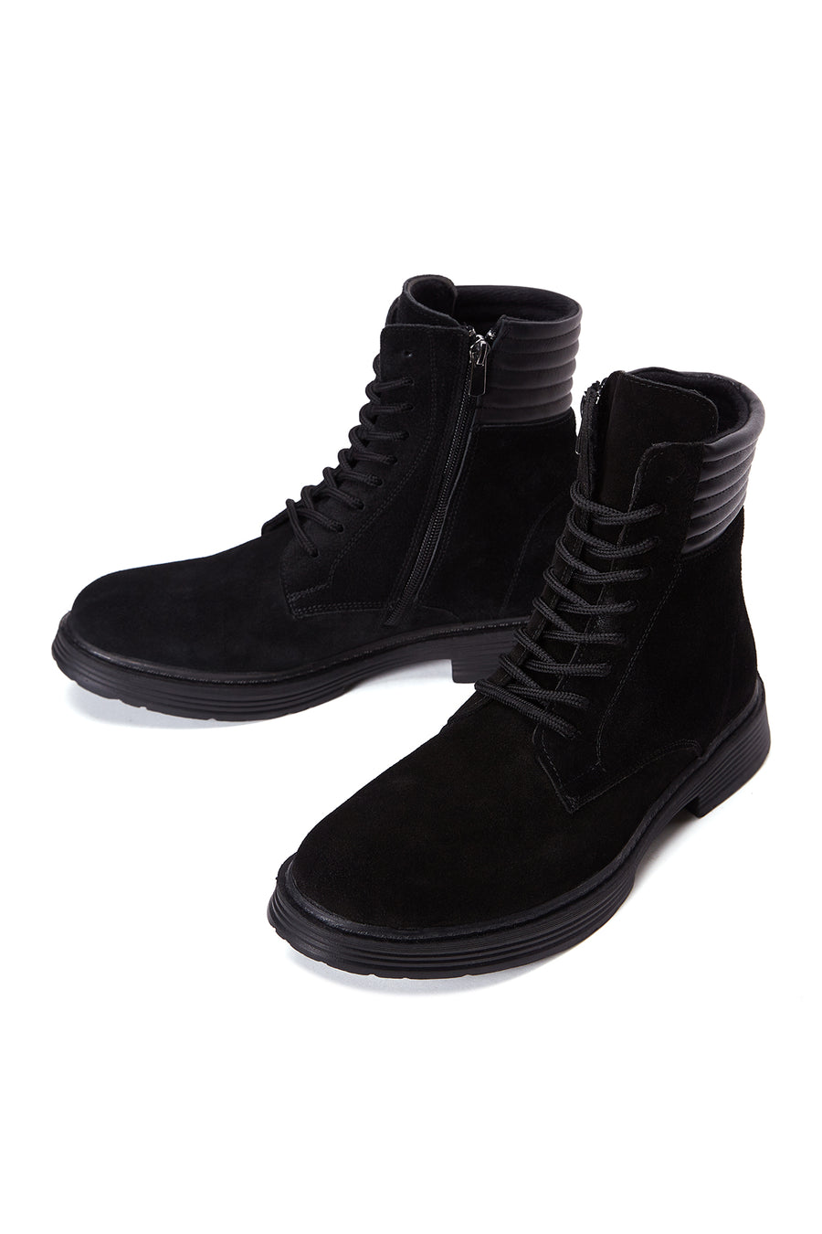 Men's Leather Zippered Boots