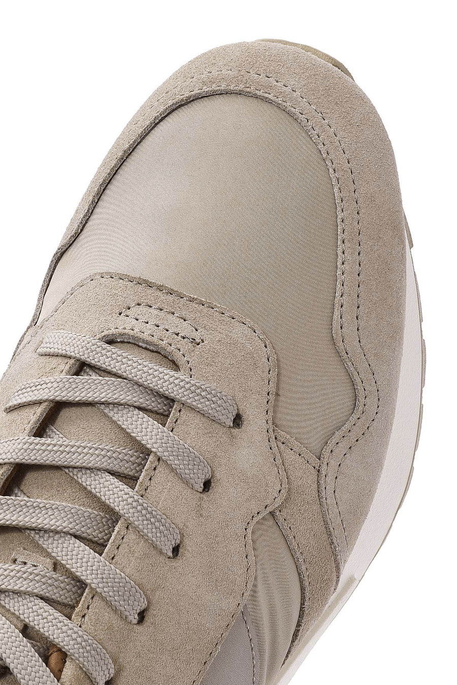 Men's Beige Lace-up Leather Sneaker