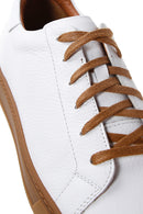 Men's White Leather Sneaker | Derimod