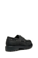 Geox Men Black U Spherica Ec7 B - Pull Up Lea Lace-Up Suede Leather Casual Shoe | Derimod