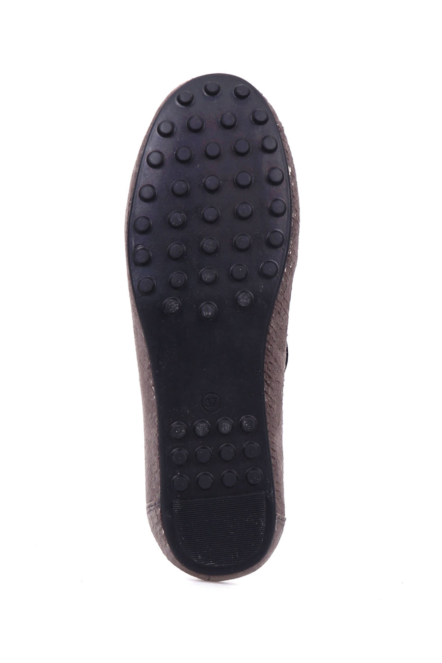 Gri Kadın Deri Loafer