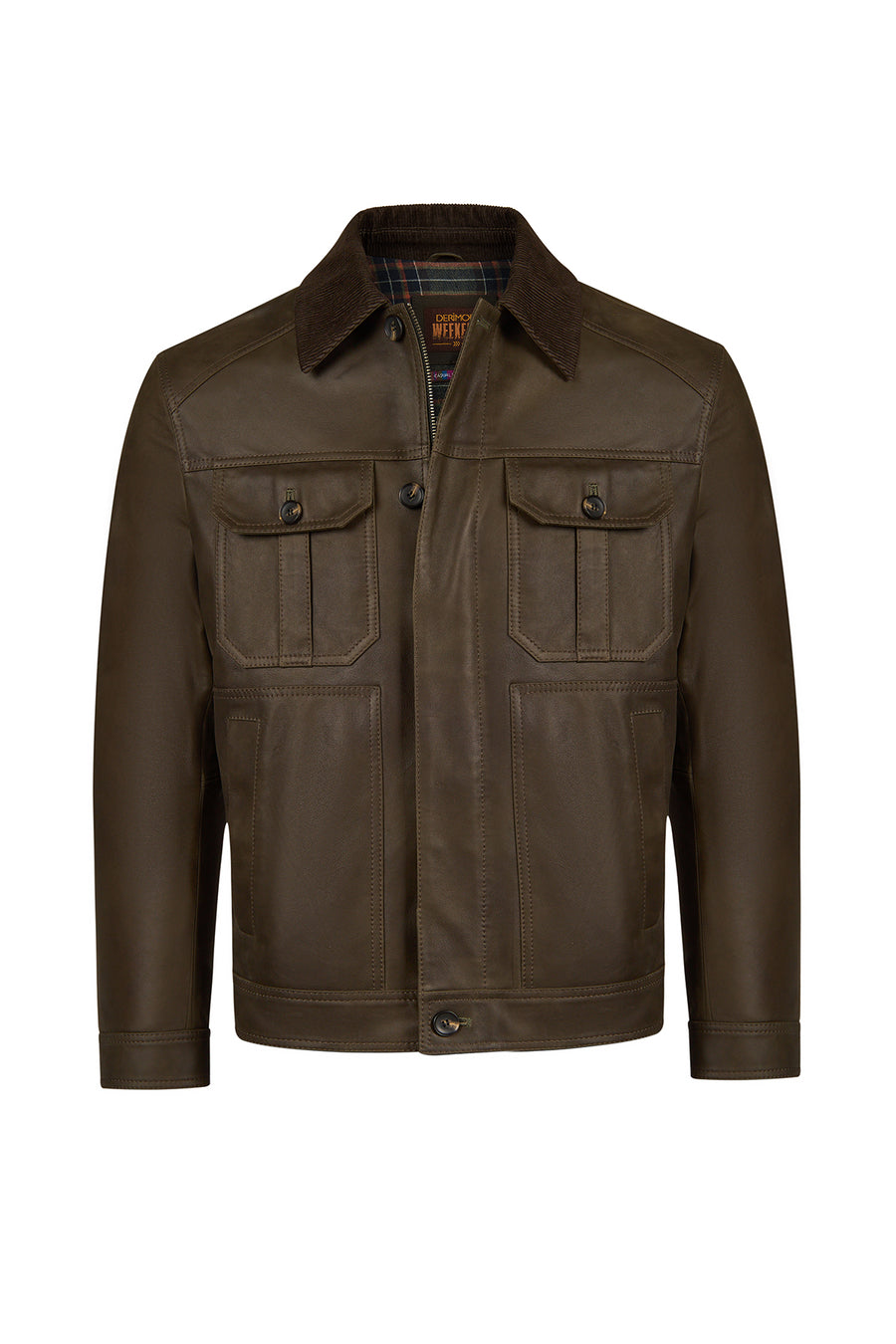 Explorer Male Green Suede Leather Jacket