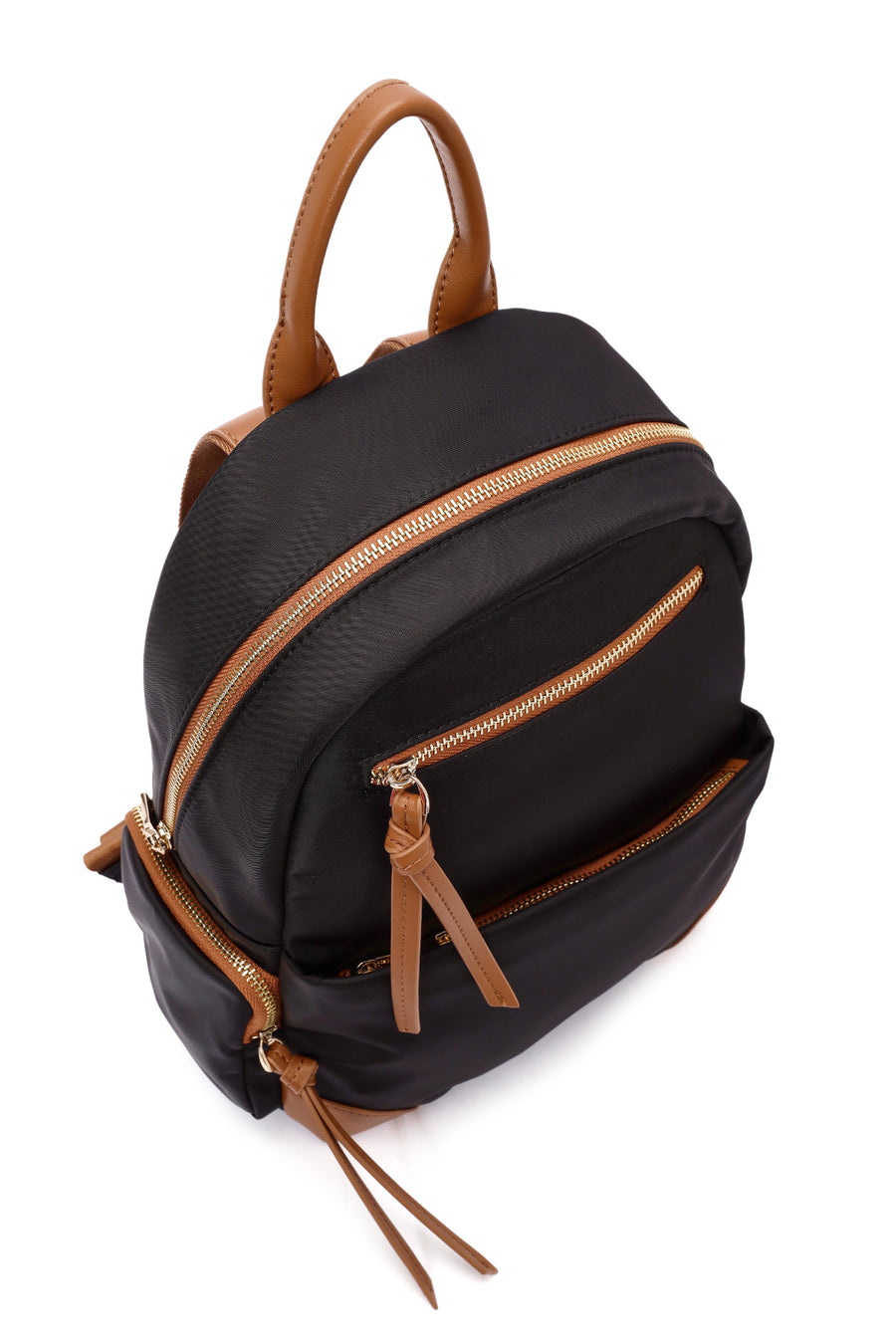 Women's Black Fabric Backpack