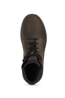 Geox Men's Brown Granito Nubuck Leather Casual Boots | Derimod