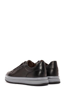 Men's Black Lace-up Leather Sneaker | Derimod