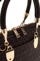 Woman Brown Long-Strap Knitted Classic Shoulder Bag | Derimod