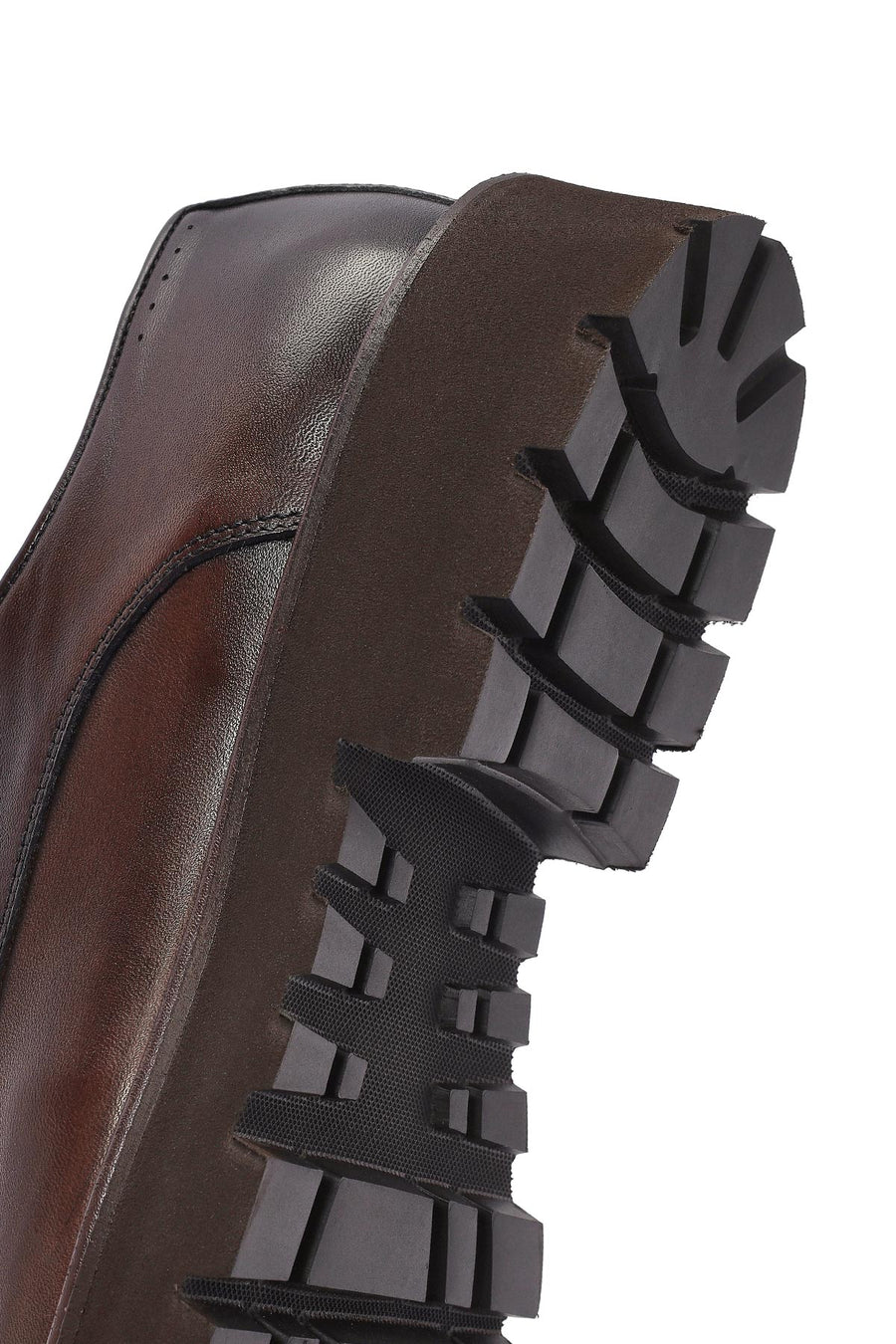 
Men's Brown Lace-Up Leather Casual Shoes

