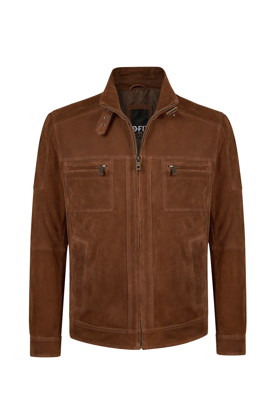 Wade Male Brown Slim-Fit Suede Jacket