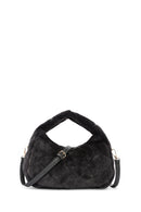 Women's Gray Long Strap Plush Handbag | Derimod